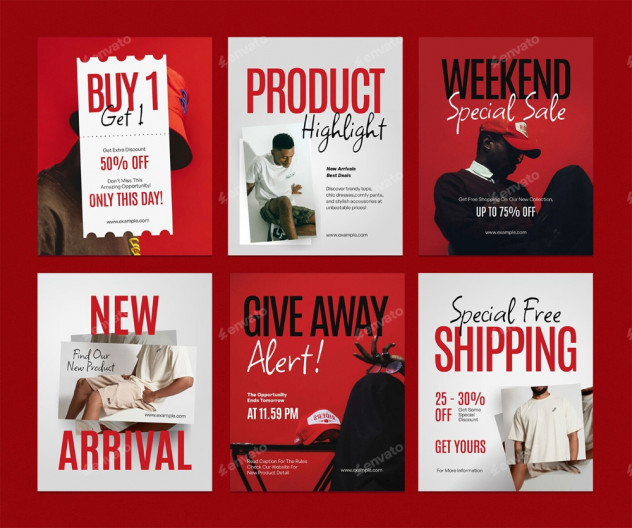 Fashion Sale Instagram Post and Story Templates PSD preview #2