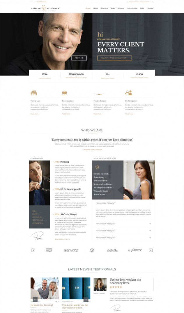 Preview of Lexoria - Lawyer WordPress Theme