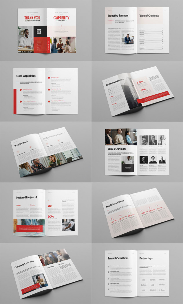 Modern Capability Statement Brochure Template preview #2