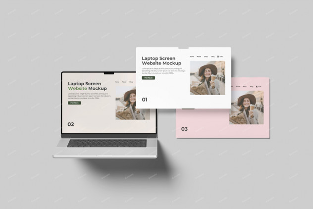 Laptop Screen Website Mockup preview #8