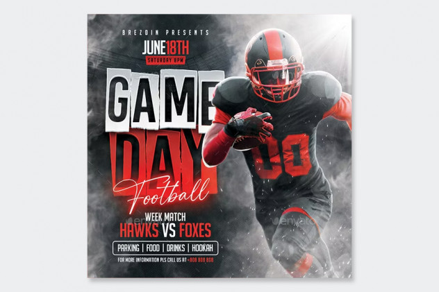 Football Flyer Template PSD