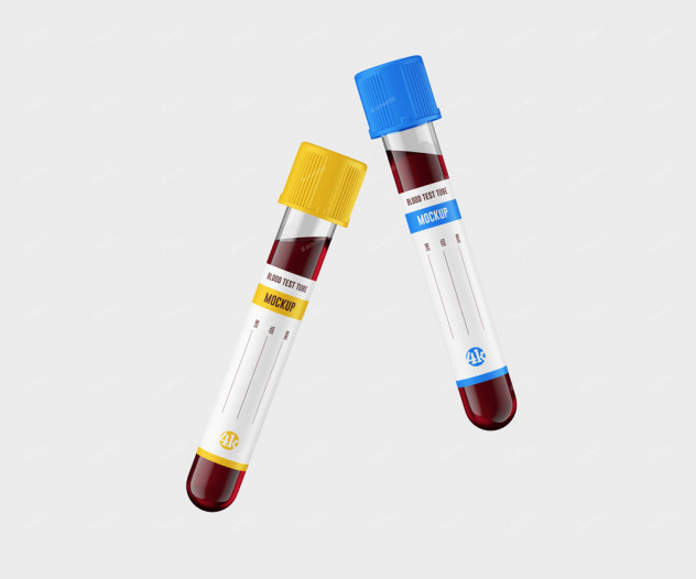 Blood Test Tube Mockup Set