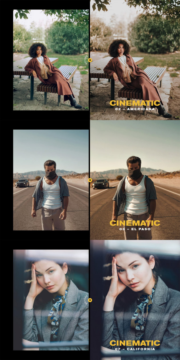 Cinematic Lightroom Presets and LUTs