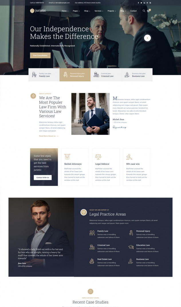 Preview of Juristic - Lawyers and Law Firm HTML Template
