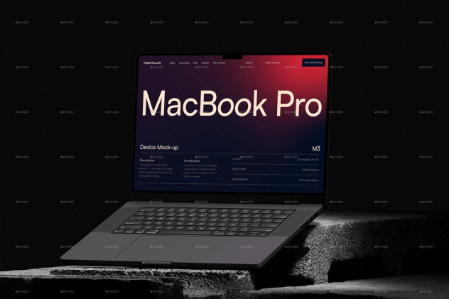 MacBook Pro Laptop Mockup - product preview 4