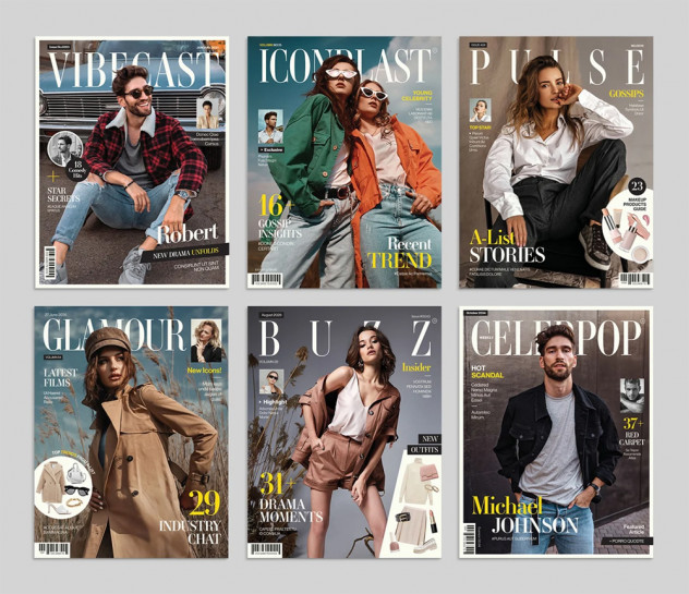 Fashion, Lifestyle & Entertainment Magazine Cover Template