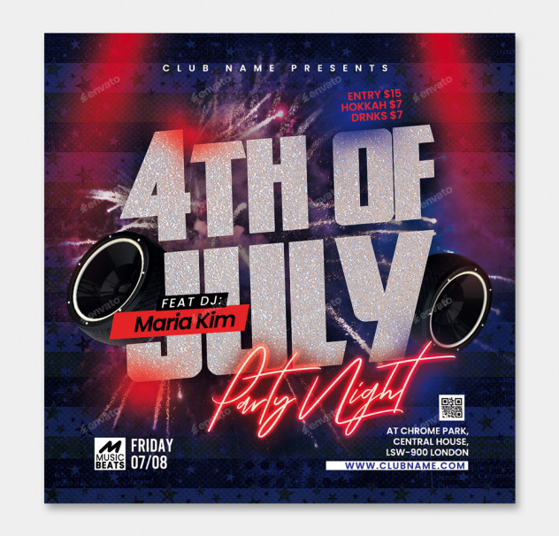 Preview of 4th of July Flyer Template Bundle - 2 in 1