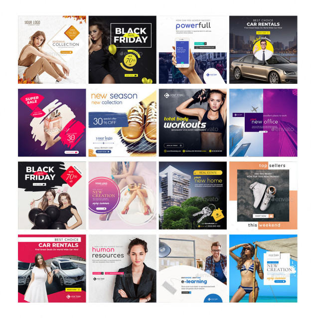 143 Multipurpose Social Media Post Templates PSD Bundle - product preview 4