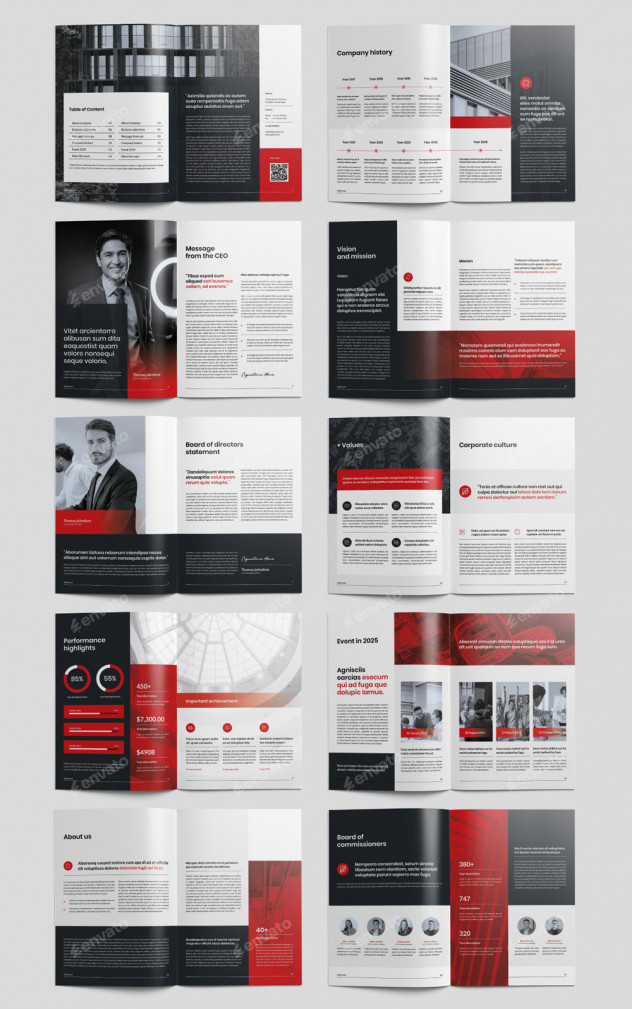 Annual Report Brochure Template InDesign INDD