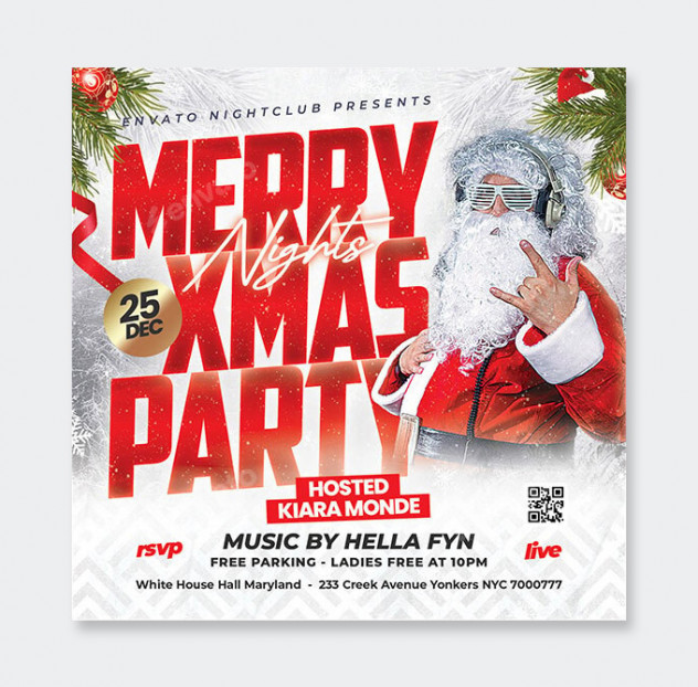 Christmas Party Flyer PSD Template