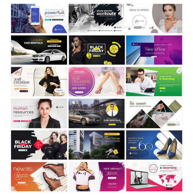 144 Multipurpose Facebook Banner Templates PSD Bundle - product preview 4