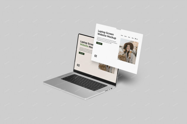 Laptop Screen Website Mockup preview #4