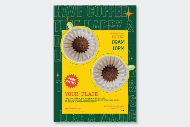 Modern Coffee Flyer Template