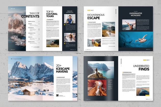 Modern Travel Magazine Template INDD, IDML - product preview 2