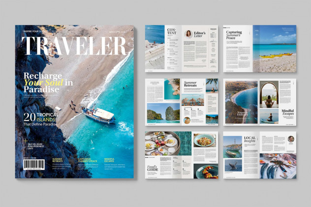 Travel Magazine Template INDD - product preview 0