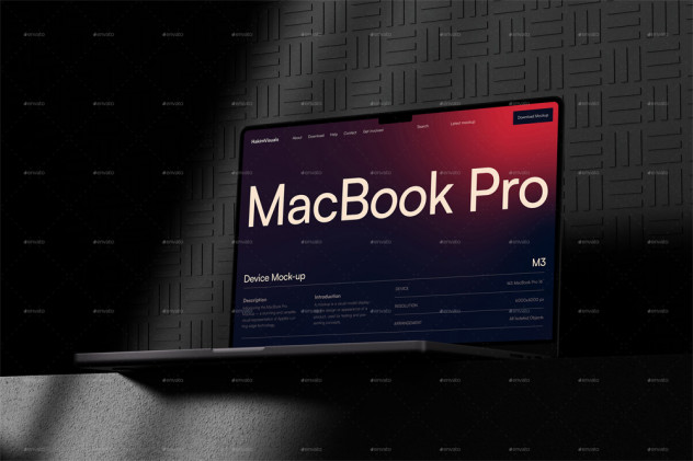 MacBook Pro Laptop Mockup - product preview 0