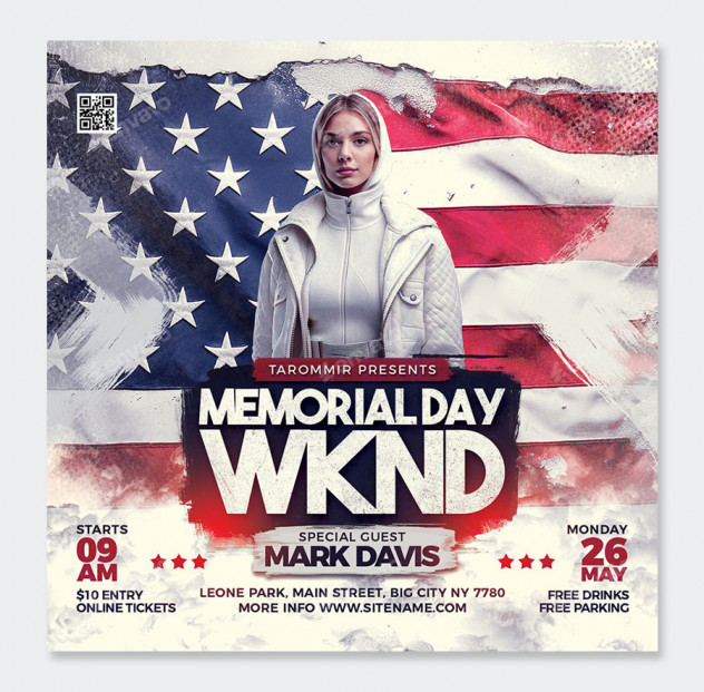 Preview of Memorial Day Flyer Design PSD