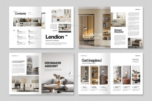 Interior Design Magazine Template InDesign INDD - product preview 2