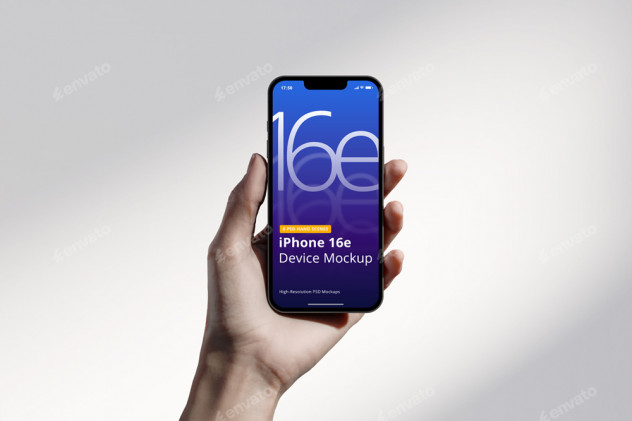 iPhone 16e Mockup Hand Scenes preview #5
