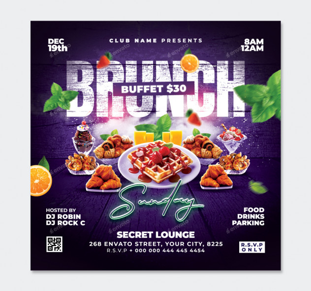 Brunch Flyer PSD Design