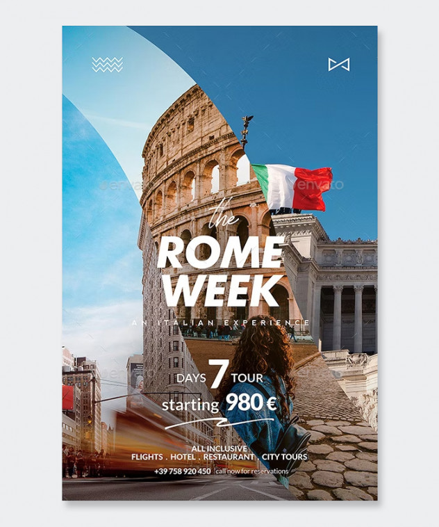 Travel Flyer Design PSD - product preview 0