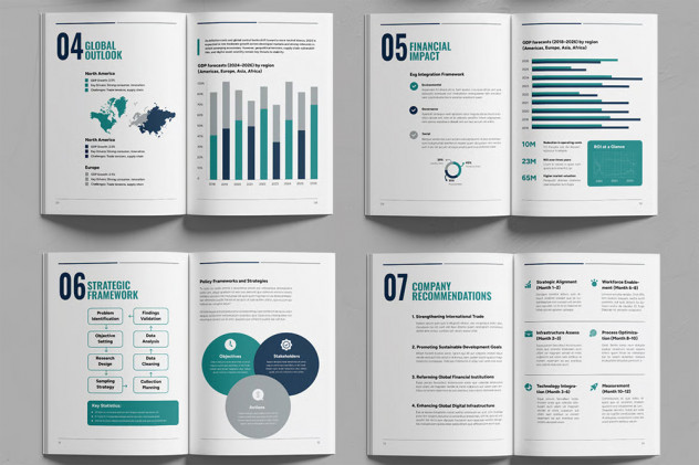 Modern White Paper Template preview #3