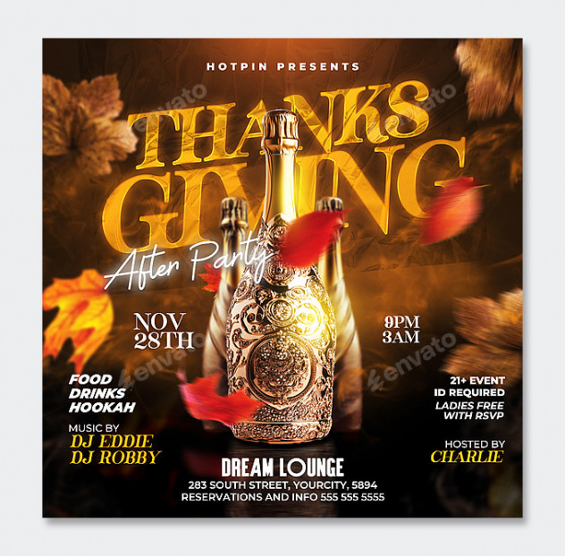 Thanksgiving Flyer PSD Template