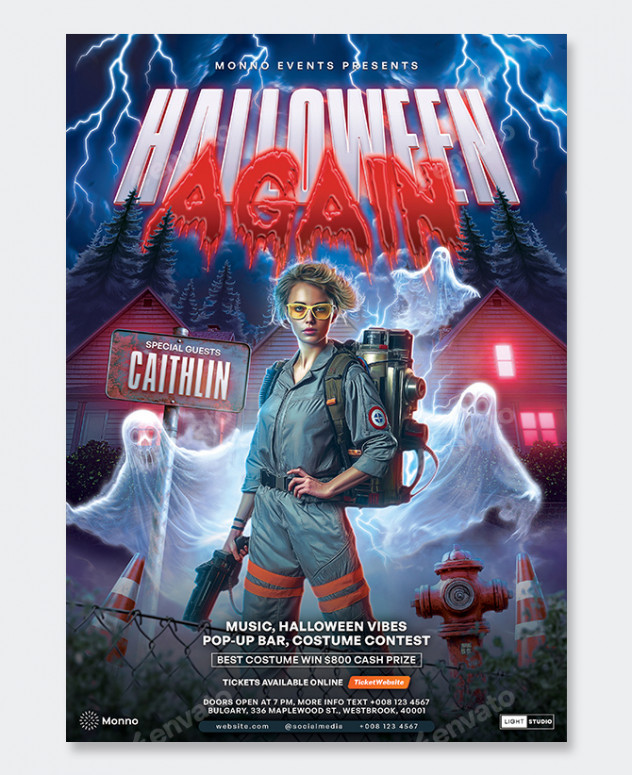 Creative Halloween Flyer Template PSD