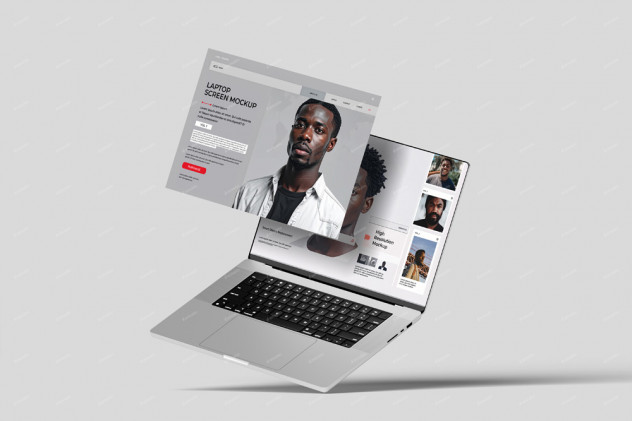 Laptop Screen Website Mockup preview #3