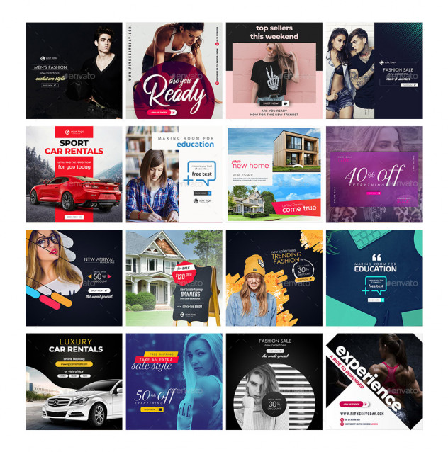 143 Multipurpose Social Media Post Templates PSD Bundle - product preview 3