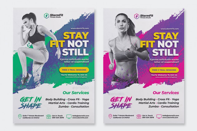 Fitness Flyer Template PSD