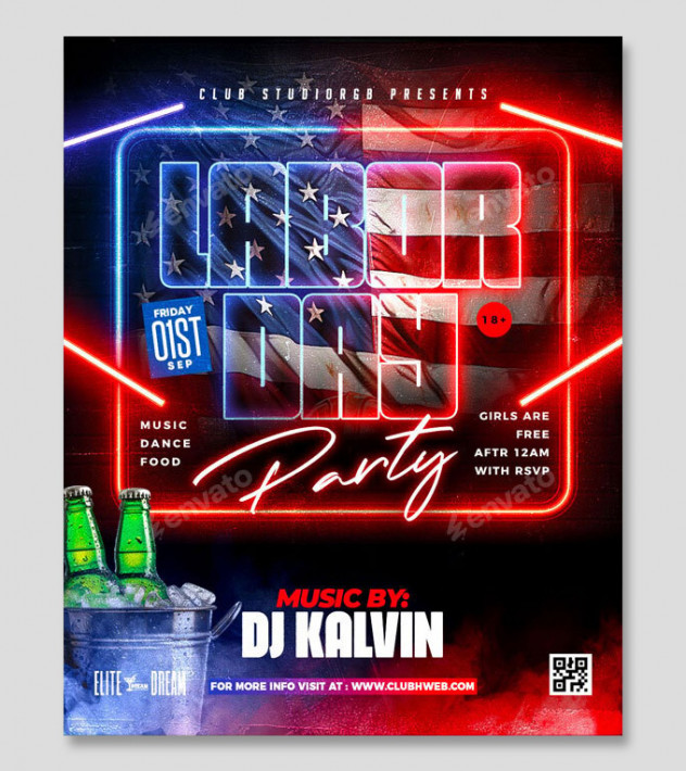 Labor Day Flyer Design + Instagram preview #2