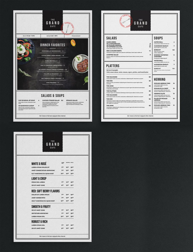 Preview of Modern Food Menu Template