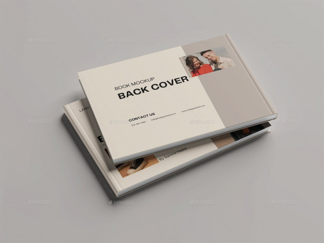 Landscape Book Mockup PSD - product preview 0