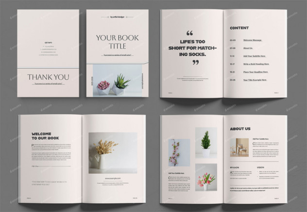 Minimalist Magazine Layout Template