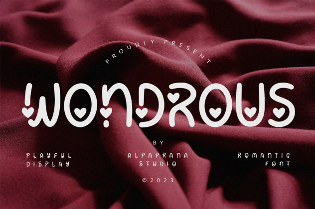 Preview of Wondrous &ndash; Display Font with a Romantic and Modern Feel