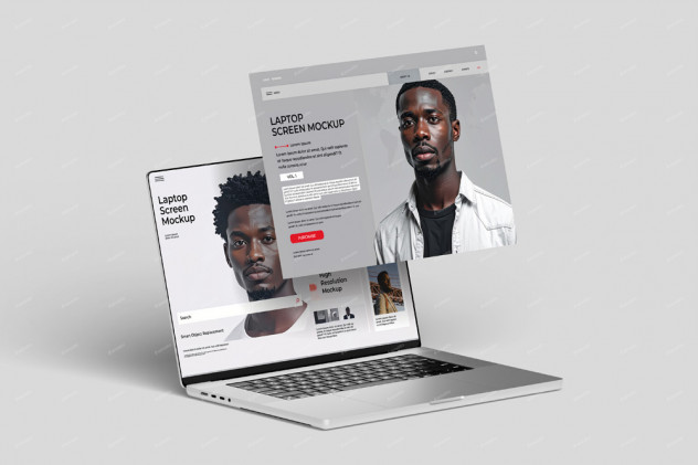 Laptop Screen Website Mockup preview #4