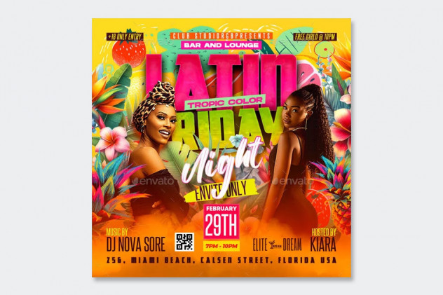 Friday Night Club Party Flyer Template