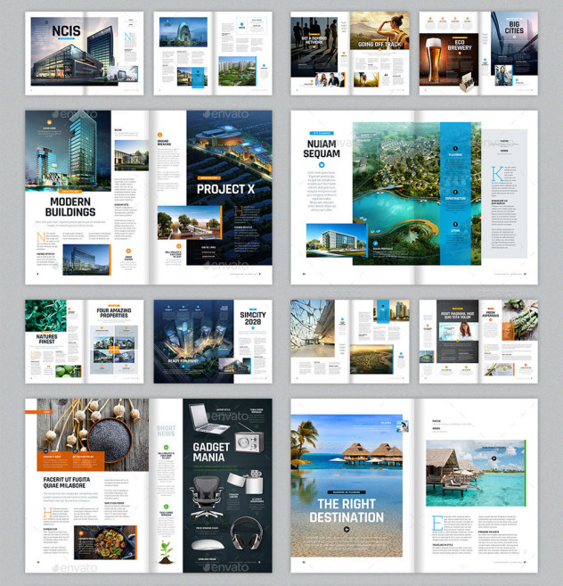 Clean and Modern Magazine Template InDesign INDD