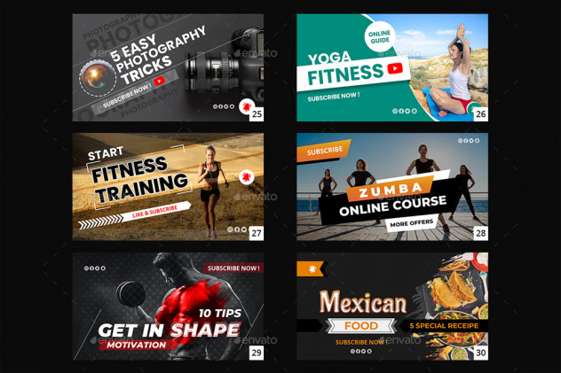 50 Youtube Thumbnail Templates PSD - product preview 4