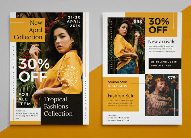 Fashion Flyer Template AI, EPS, PSD