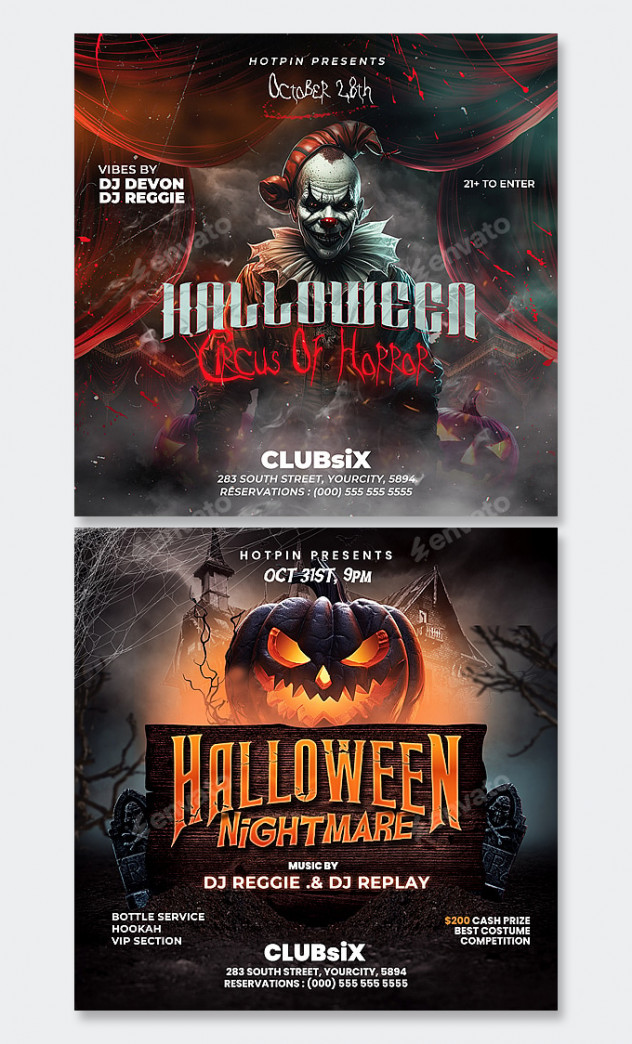 Halloween Flyer Templates Bundle