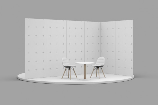 Realistic Exhibition Booth Mockup preview #2