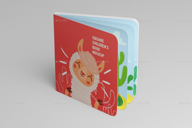 Square Children's Book Mock-Up preview #4
