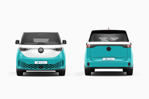 Volkswagen ID Buzz Electric Van Mockup - product preview 5