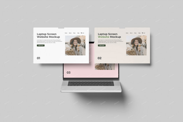 Laptop Screen Website Mockup preview #9