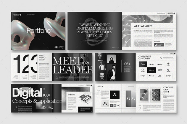 Agency Portfolio Brochure Template InDesign INDD - product preview 0