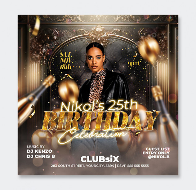 Birthday Flyer PSD Template - product preview 0