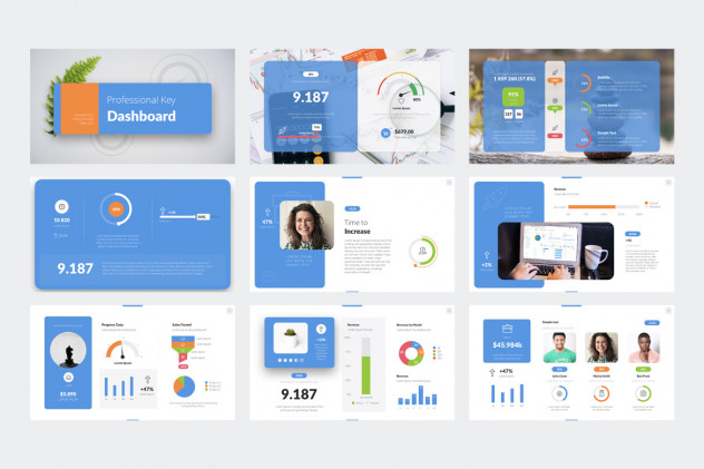 Key Dashboard Keynote Presentation Template - product preview 0