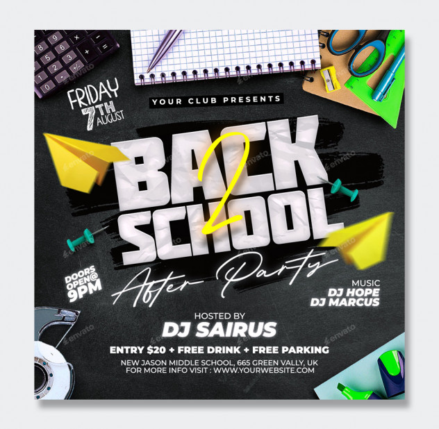 Creative Back to School Flyer Template